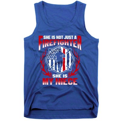 My Niece Is A Firefighter Hero Proud Fire Aunt Uncle Funny Gift Tank Top