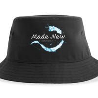 Made New In Christ Jesus Christian Faith Baptism 2 Cor 517 Sustainable Bucket Hat