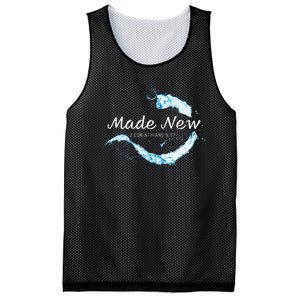 Made New In Christ Jesus Christian Faith Baptism 2 Cor 517 Mesh Reversible Basketball Jersey Tank