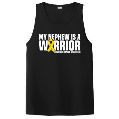 My Nephew Is A Warrior Ribbon Hood Cancer Awareness Cute Gift PosiCharge Competitor Tank