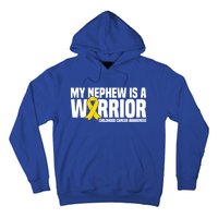 My Nephew Is A Warrior Ribbon Hood Cancer Awareness Cute Gift Hoodie