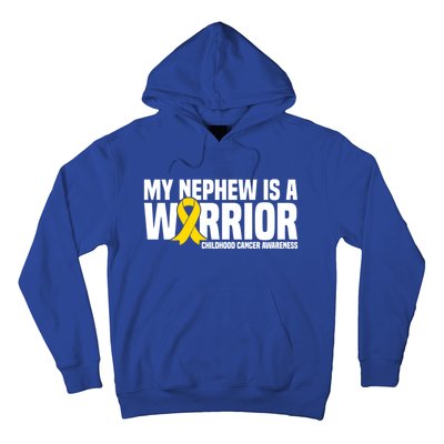 My Nephew Is A Warrior Ribbon Hood Cancer Awareness Cute Gift Hoodie