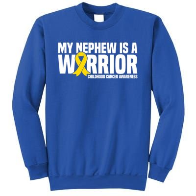 My Nephew Is A Warrior Ribbon Hood Cancer Awareness Cute Gift Sweatshirt