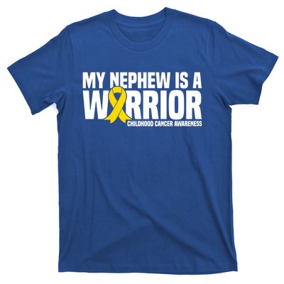 My Nephew Is A Warrior Ribbon Hood Cancer Awareness Cute Gift T-Shirt