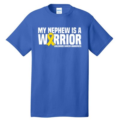 My Nephew Is A Warrior Ribbon Hood Cancer Awareness Cute Gift Tall T-Shirt