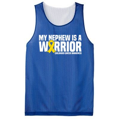 My Nephew Is A Warrior Ribbon Hood Cancer Awareness Cute Gift Mesh Reversible Basketball Jersey Tank