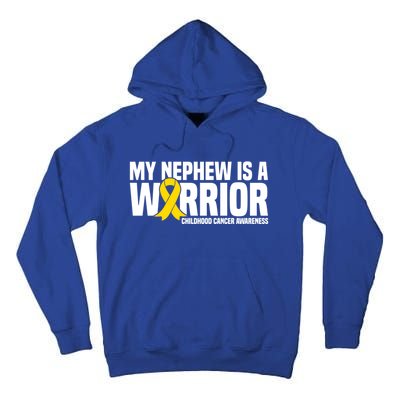 My Nephew Is A Warrior Ribbon Hood Cancer Awareness Cute Gift Tall Hoodie