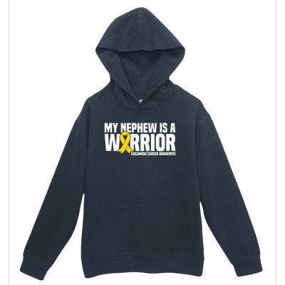 My Nephew Is A Warrior Ribbon Hood Cancer Awareness Cute Gift Urban Pullover Hoodie