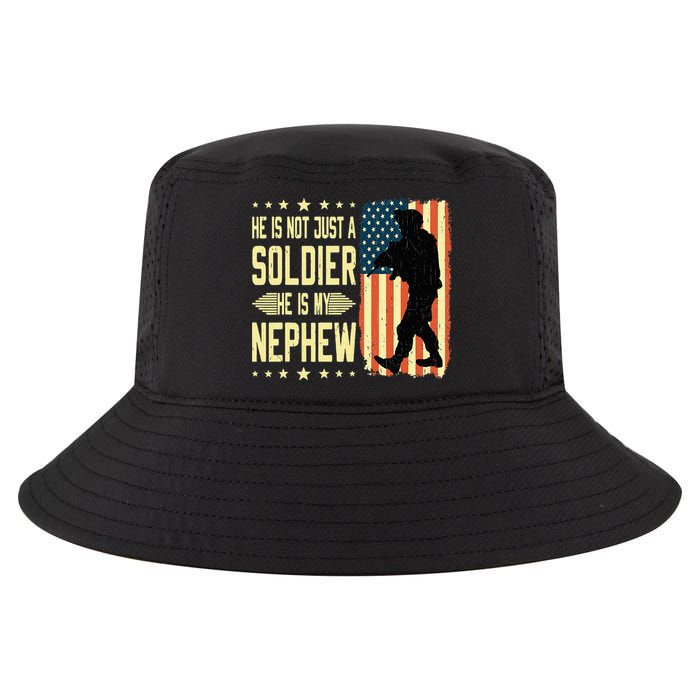 My Nephew Is A Soldier Hero Proud Army Aunt Uncle Military Cool Comfort Performance Bucket Hat
