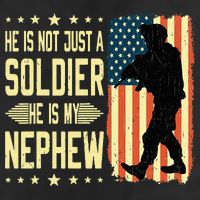 My Nephew Is A Soldier Hero Proud Army Aunt Uncle Military 7 Panel Mesh Trucker Snapback Hat