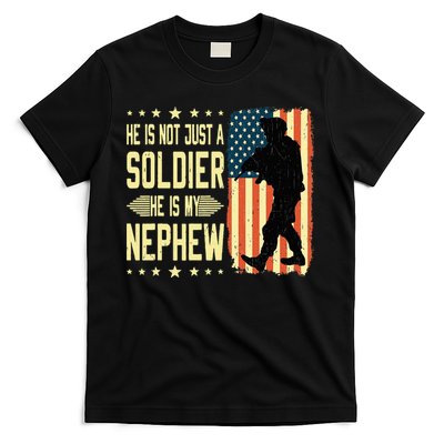 My Nephew Is A Soldier Hero Proud Army Aunt Uncle Military T-Shirt