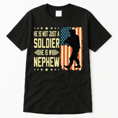 My Nephew Is A Soldier Hero Proud Army Aunt Uncle Military Tall T-Shirt