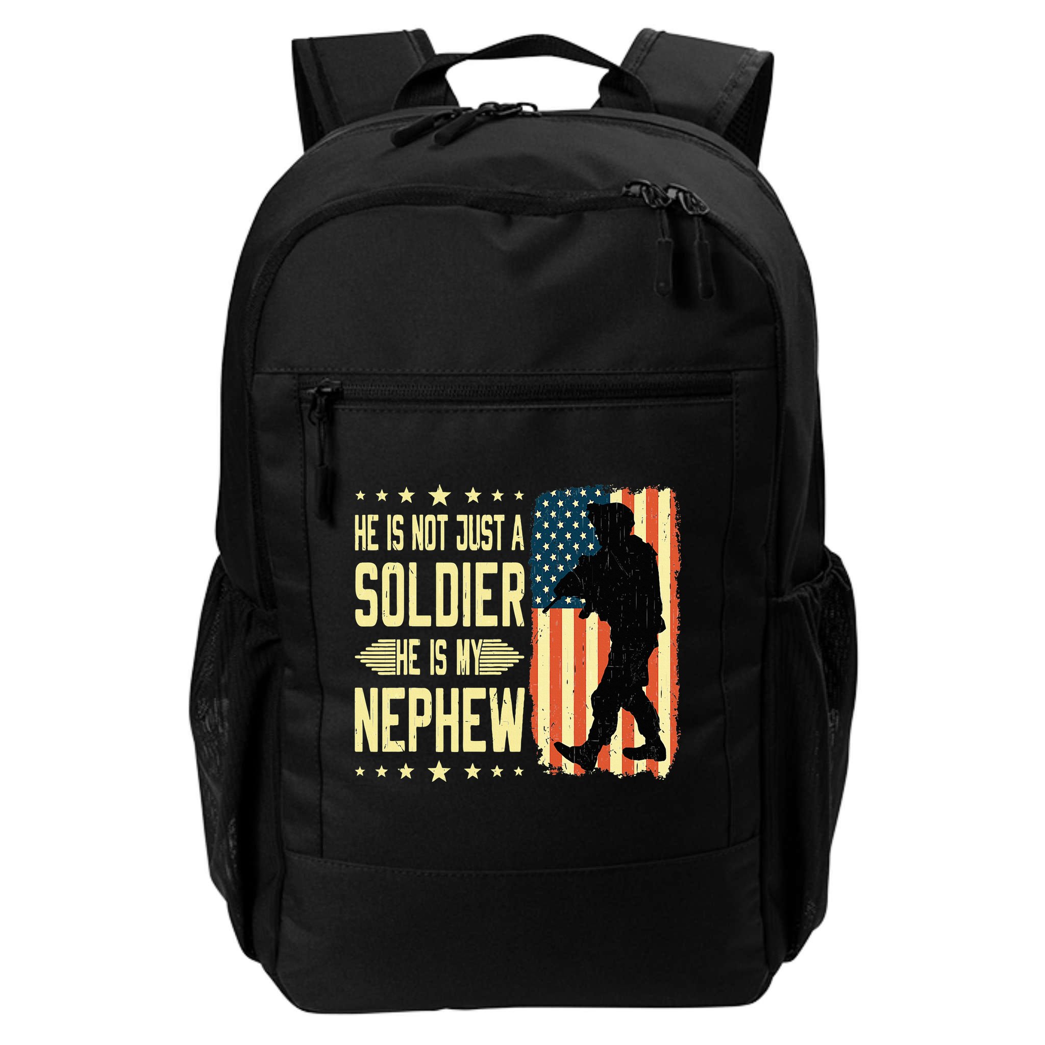My Nephew Is A Soldier Hero Proud Army Aunt Uncle Military Backpack