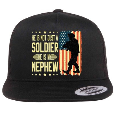 My Nephew Is A Soldier Hero Proud Army Aunt Uncle Military Flatbill Hat