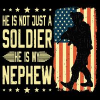 My Nephew Is A Soldier Hero Proud Army Aunt Uncle Military Cooling Performance Long Sleeve Crew