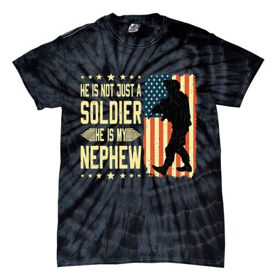 My Nephew Is A Soldier Hero Proud Army Aunt Uncle Military Tie-Dye T-Shirt