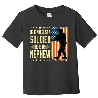 My Nephew Is A Soldier Hero Proud Army Aunt Uncle Military Toddler T-Shirt