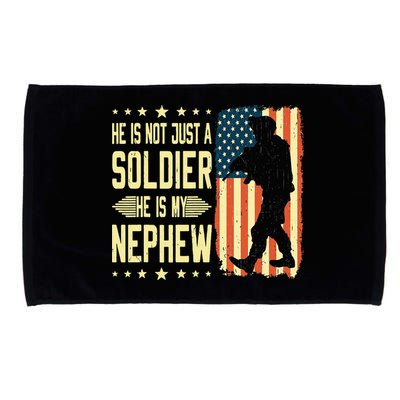 My Nephew Is A Soldier Hero Proud Army Aunt Uncle Military Microfiber Hand Towel
