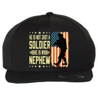 My Nephew Is A Soldier Hero Proud Army Aunt Uncle Military Wool Snapback Cap