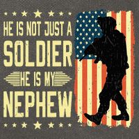 My Nephew Is A Soldier Hero Proud Army Aunt Uncle Military Cotton Canvas Backpack