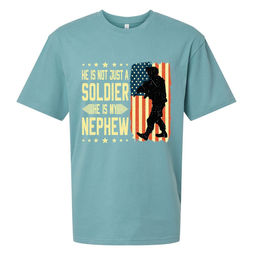 My Nephew Is A Soldier Hero Proud Army Aunt Uncle Military Sueded Cloud Jersey T-Shirt