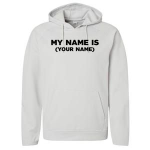 My Name Is Funny Custom Performance Fleece Hoodie