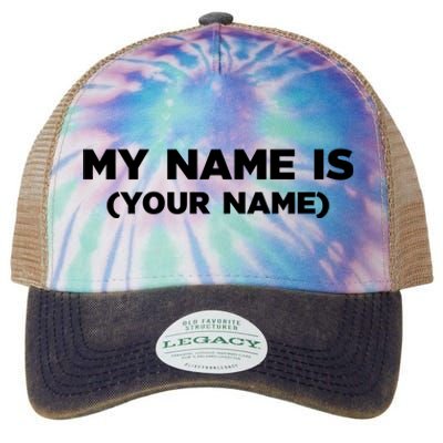 My Name Is Funny Custom Legacy Tie Dye Trucker Hat