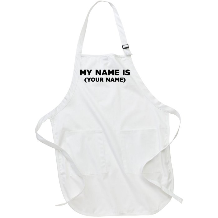 My Name Is Funny Custom Full-Length Apron With Pockets