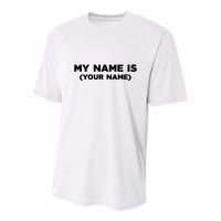 My Name Is Funny Custom Youth Performance Sprint T-Shirt