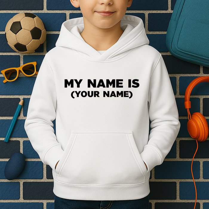 My Name Is Funny Custom Kids Hoodie
