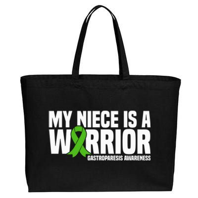 My Niece Is A Warrior Gastroparesis Awareness Great Gift Cotton Canvas Jumbo Tote