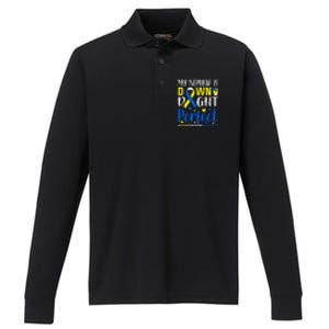 My Nephew Is Down Right Perfect Down Syndrome Awareness Day Gift Performance Long Sleeve Polo