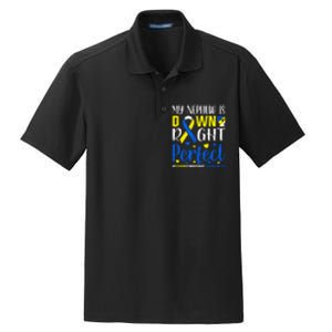 My Nephew Is Down Right Perfect Down Syndrome Awareness Day Gift Dry Zone Grid Polo