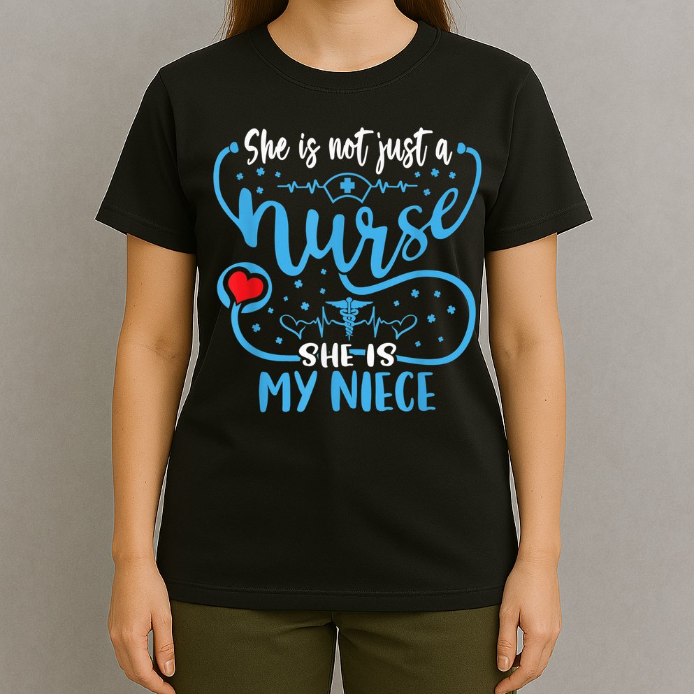 My Niece Is A Nurse Proud Nurse's Aunt Uncle RN LPN Family T-Shirt