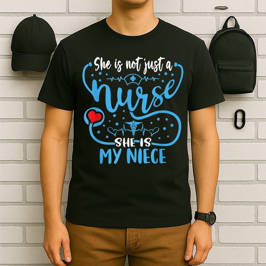 My Niece Is A Nurse Proud Nurse's Aunt Uncle RN LPN Family T-Shirt