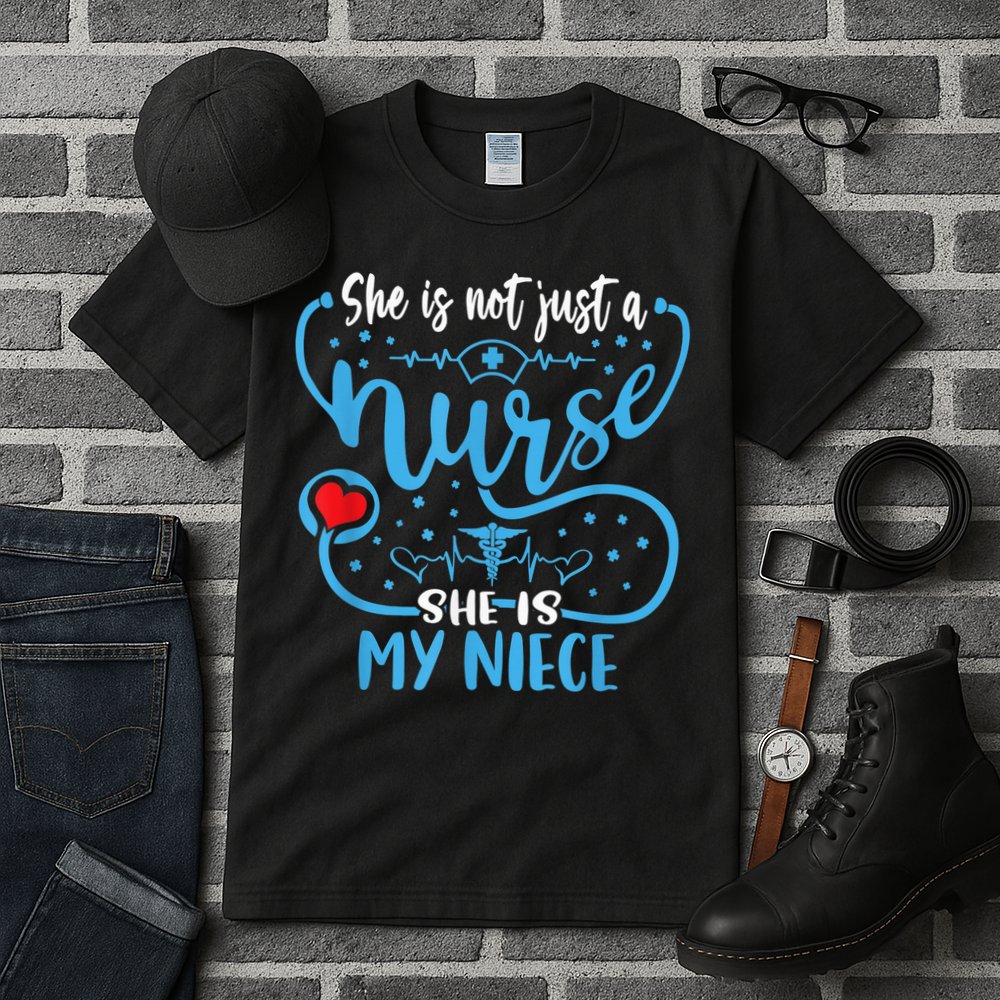 My Niece Is A Nurse Proud Nurse's Aunt Uncle RN LPN Family Tall T-Shirt