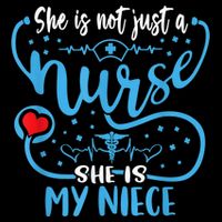My Niece Is A Nurse Proud Nurse's Aunt Uncle RN LPN Family Drawstring Bag
