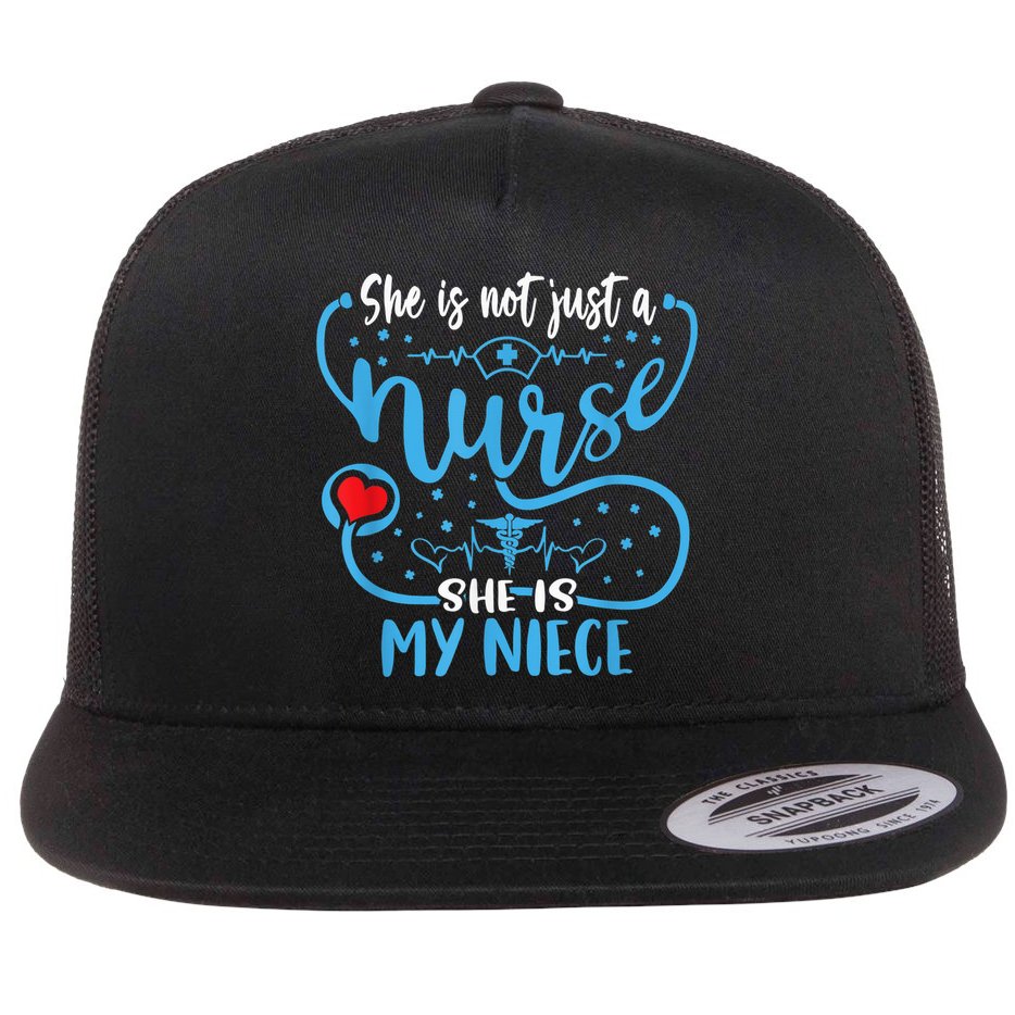 My Niece Is A Nurse Proud Nurse's Aunt Uncle RN LPN Family Flat Bill Trucker Hat