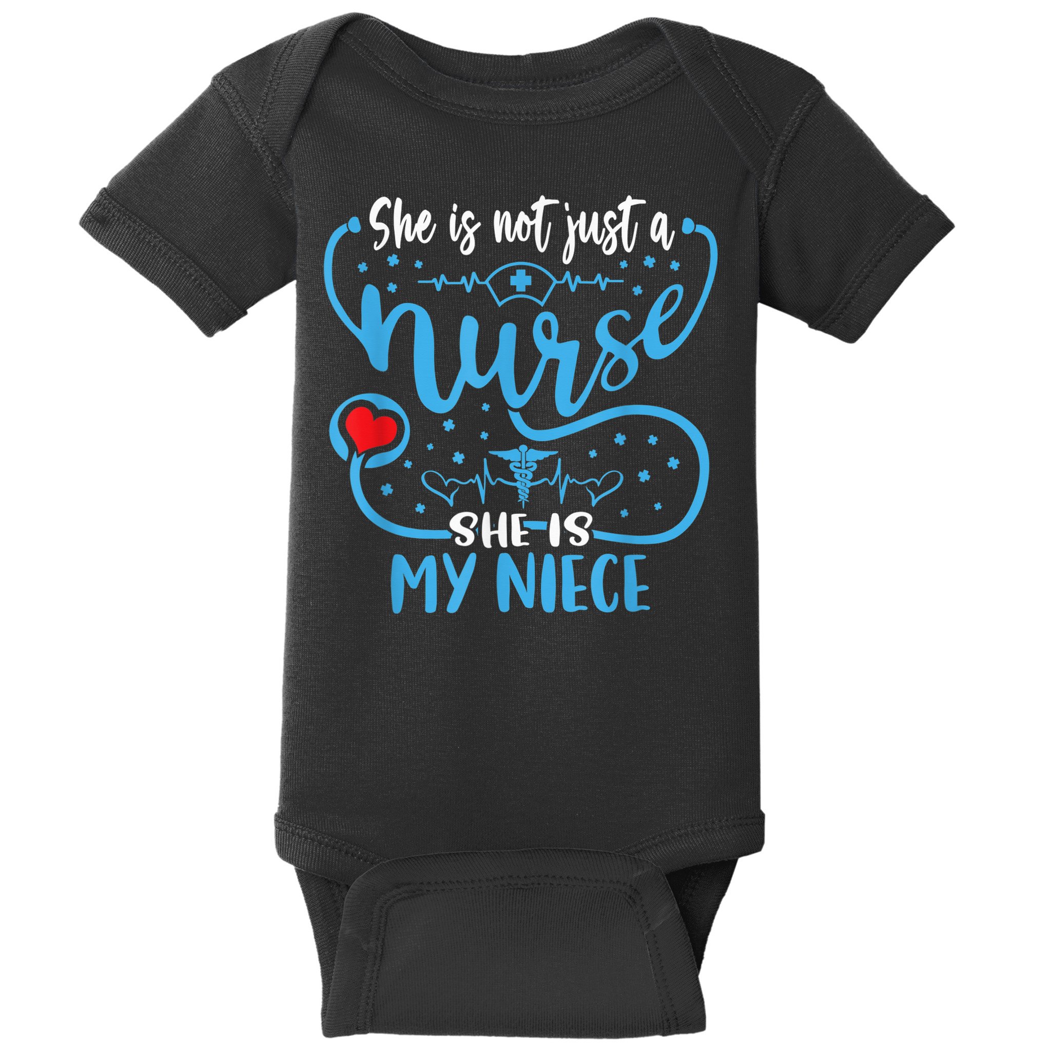 My Niece Is A Nurse Proud Nurse's Aunt Uncle RN LPN Family Baby Bodysuit