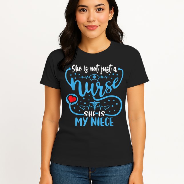 My Niece Is A Nurse Proud Nurse's Aunt Uncle RN LPN Family Womens T-Shirt