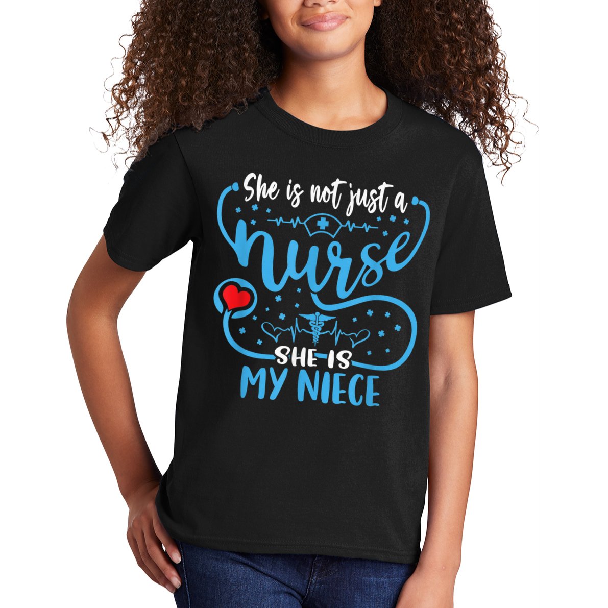 My Niece Is A Nurse Proud Nurse's Aunt Uncle RN LPN Family Kids T-Shirt