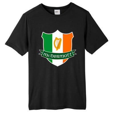 Mcdermott Name Irish Gift Irish Flag Harp Crest Tall Fusion ChromaSoft Performance T-Shirt