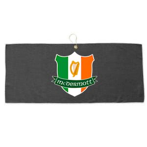 Mcdermott Name Irish Gift Irish Flag Harp Crest Large Microfiber Waffle Golf Towel