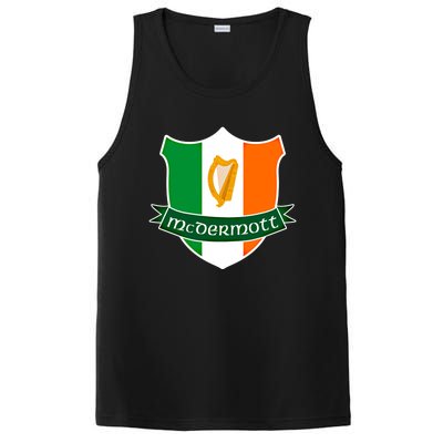 Mcdermott Name Irish Gift Irish Flag Harp Crest PosiCharge Competitor Tank