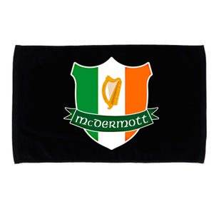 Mcdermott Name Irish Gift Irish Flag Harp Crest Microfiber Hand Towel