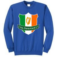 Mcdermott Name Irish Gift Irish Flag Harp Crest Sweatshirt