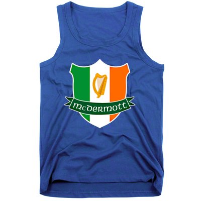 Mcdermott Name Irish Gift Irish Flag Harp Crest Tank Top