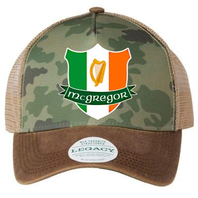 Mcgregor Name Irish Gift Irish Flag Harp Crest Legacy Tie Dye Trucker Hat