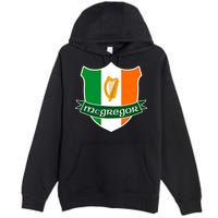 Mcgregor Name Irish Gift Irish Flag Harp Crest Premium Pullover Hoodie