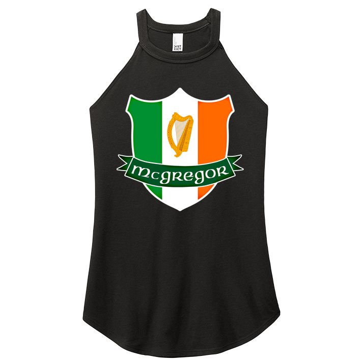 Mcgregor Name Irish Gift Irish Flag Harp Crest Women's Perfect Tri Rocker Tank